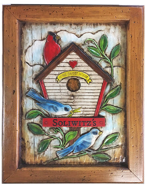 Bird House Decor Name or Address Sign