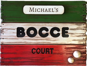 Bocce Score Board Sign Large Version
