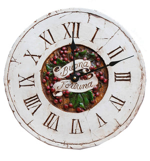 Buona Fortuna Italian Decor Clock  item 573B