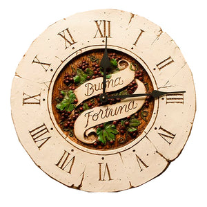 Buona Fortuna Tuscan theme clock   Item 573