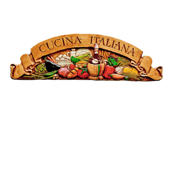 Cucina Italiana door topper wall plaque for Italian Kitchen Decor item –  PIAZZA PISANO