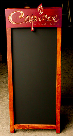 Custom Restaurant Menu Board Chalkboard Two Sided A Frame