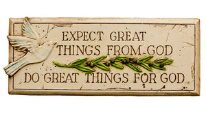 Expect Great Things From God wall plaque 254A