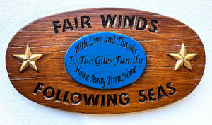 Fair Winds Nautical Decor custom sign