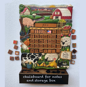 Farm Theme Perpetual Calendar personalized with your name