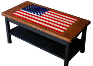 Flag Decor Country Americana Coffee Table