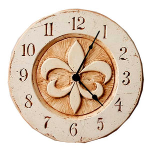 French Decor Fleur De Lis Decor wall clock