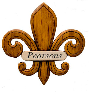 French sign, Fleur di Lis decorations, personalized with your name  item 580