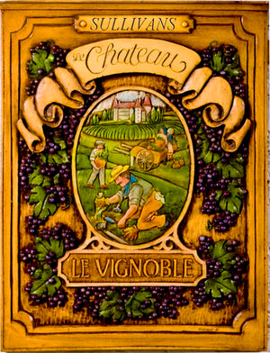 French Wine Plaque, Chateau sign personalized