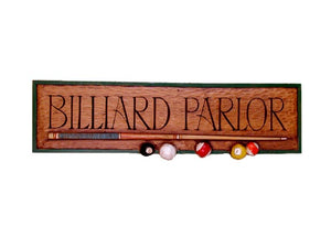 Game Room wall plaque, Billiard Parlor   Item 583