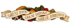 Great Food Great Drinks Great Friends Door topper item 596C