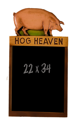 Hog Heaven Restaurant menu board and chalkboard