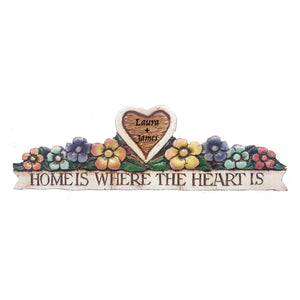 Home is Where Your Heart Is personalized plaque