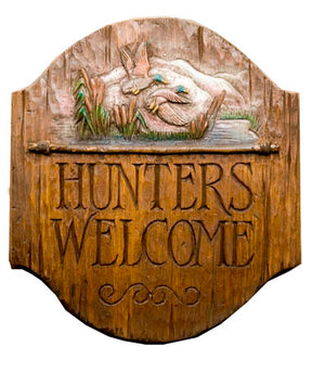 Hunters Welcome sign