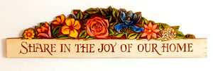 Inspirational wall plaque,Share in the Joy of our Home plaque