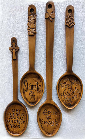 Irish Kitchen Decor Wall Spoons set of 4