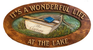 Lake House Personalized Sign, It's a Wonderful  Life at the Lake