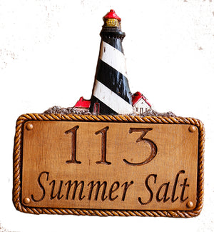 Lighthouse Personalized Address Sign