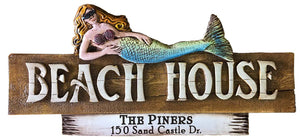 Mermaid Beach House Personalized Sign