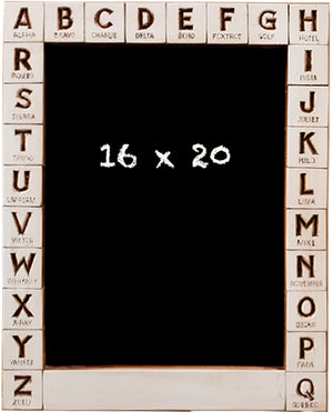 Military Alphabet Chalkboard