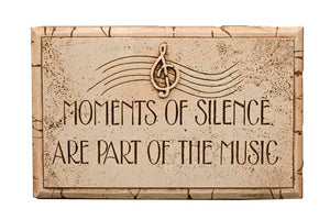 Music Wall Decor Plaque Moments of Silence  item 795A