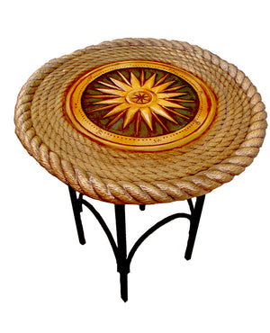 Nautical Decor Compass Rose Accent Table  item 1209A