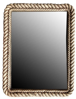Nautical Rope Mirror with Driftwood finish