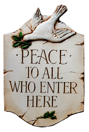 Dove Peace To All Welcome Sign