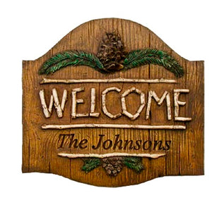 Personalized Cabin Rustic Welcome Sign    item 433A
