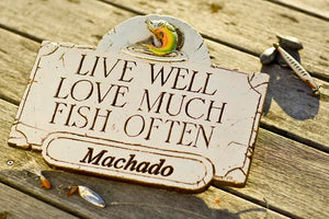 Personalized Fishing Welcome Sign    item 193J