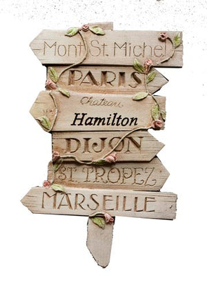 Personalized French Wall Decor Road Sign item 777B