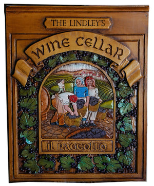 Personalized Italian Wine Plaque
