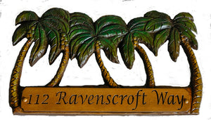 Personalized Palm Tree Tropical Sign