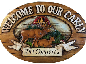 Personalized Welcome To Cabin Sign