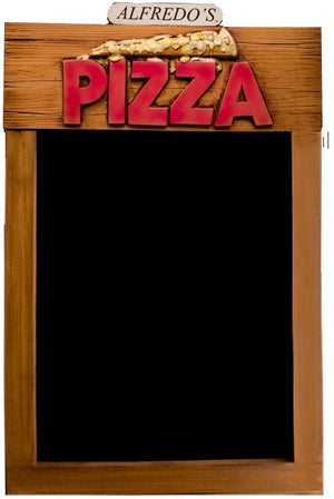 Pizza restaurant chalkboard menu board