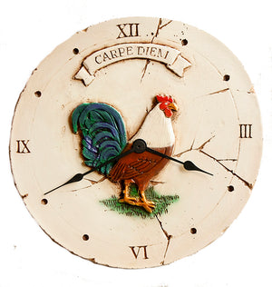 Rooster Clock Carpe Diem Seize the Day item 606