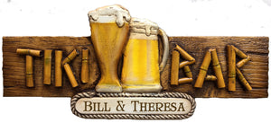 Tiki Bar Personalized Beer Sign