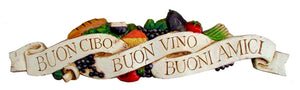 Italian Tuscan Fruit Decor Wall Plaque