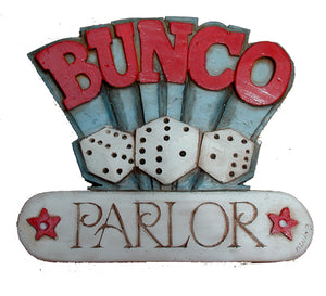 Welcome sign for Bunco Night!