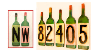 Wine Bottle House Numbers and House Letters  item 1010
