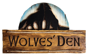 Wolves Rustic Home Sign