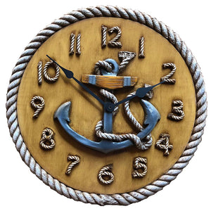Nautical Decor Anchor Wall Clock