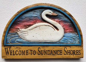 Swan Name or Address Personalized Sign