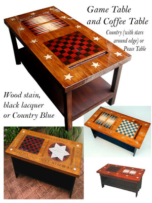 Americana Game Table Coffee Table
