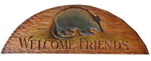 Armadillo Welcome Sign