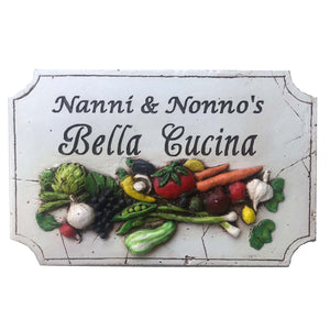 Italian Bella Cucina custom sign