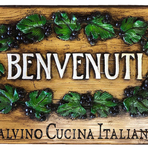 Benvenuti Italian Welcome sign personalized ITEM 560C – PIAZZA PISANO