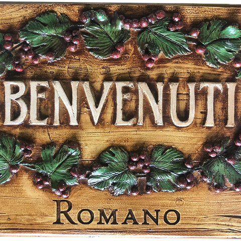 Benvenuti Italian Welcome sign personalized ITEM 560C – PIAZZA PISANO