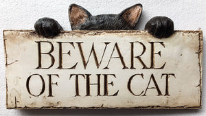 Beware of the Cat  Sign #553A