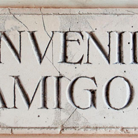 Benvenuti Amici Italian sign, Welcome Friends sign item 543A – PIAZZA PISANO